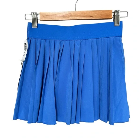 NWT Aritzia TNAction Tennis Pro Skirt Cali Blue XS Pleated Athletic Skort - Picture 2 of 11